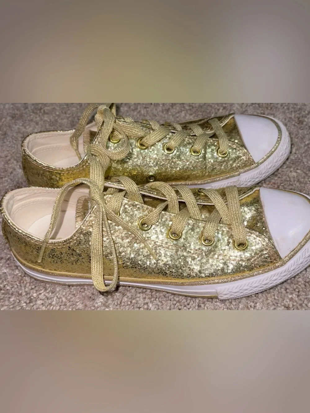Converse Chuck Taylor All Star youth 2 Lo Glitter gold